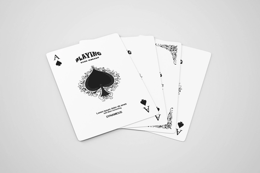 Free Playing Card Mockup