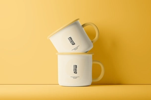 Free Enamel Mug Mockup