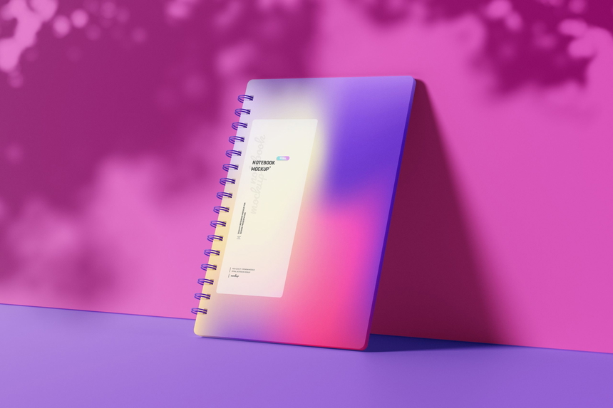 Free Spiral Notebook Mockup Set | Mockupnest