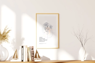 Free Bright Wooden 11×17 Wall Frame Mockup
