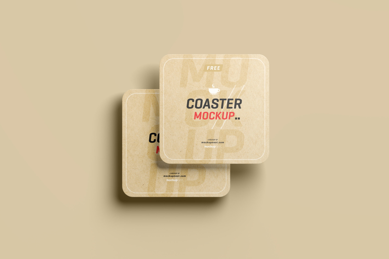 Free Coaster Mockup Mockupnest