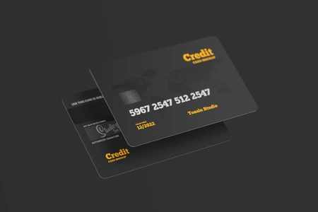 Free credit card PSD Mockup