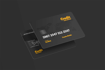 Free credit card PSD Mockup