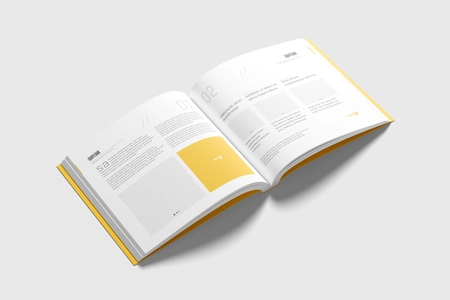 Free Square Softcover Book Mockup
