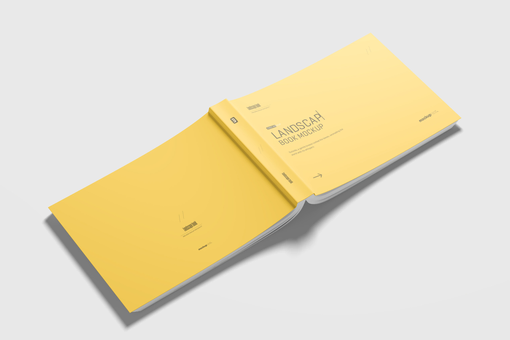 Free Landscape Softcover Book Mockup | Mockupnest