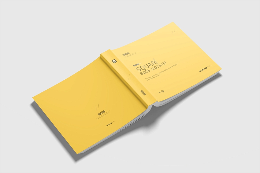 Free Square Softcover Book Mockup