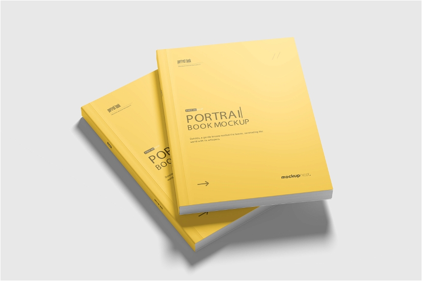 Free Portrait Softcover Book Mockup