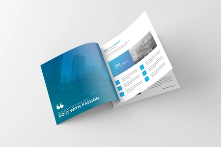 Free Square Magazine PSD Mockup