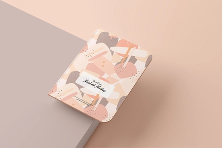 Free Round Corner Notebook Mockup