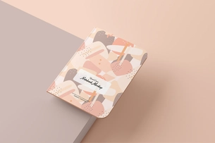 Free Round Corner Notebook Mockup