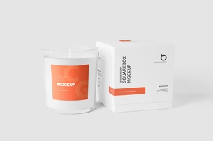 Free Transparent Candle Glass Mockup