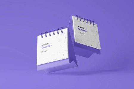 Free Mini Desk Calendar Mockup