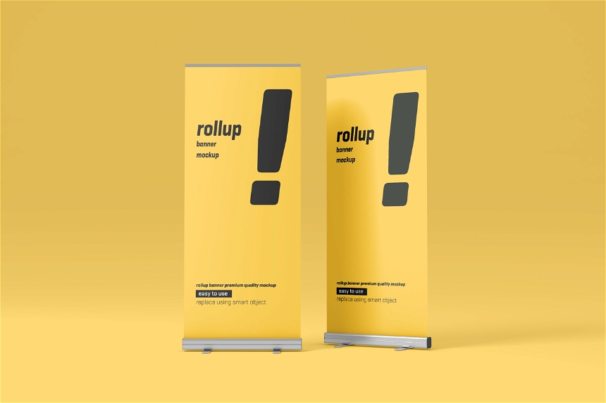 Free Rollup Trade Show Banner Mockup