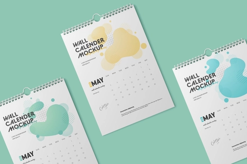 Free Wall Calendar Mockup | Mockupnest