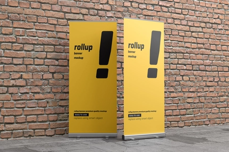 Free Rollup Trade Show Banner Mockup