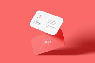 Free Business Card Mockup Round Corner