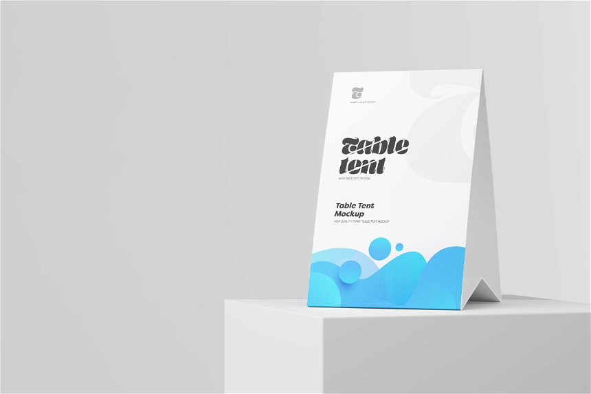 Free Paper Table Tent Mockup