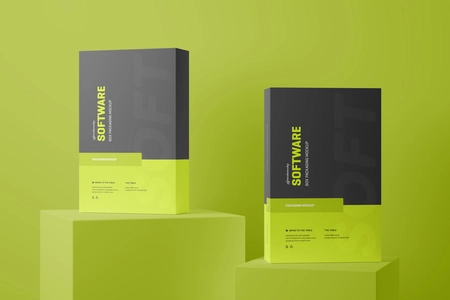 Free Clean Software Box Mockup