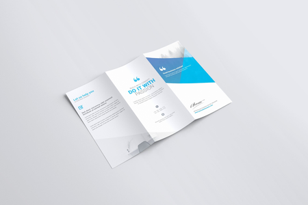 Free A4 Trifold Brochure PSD Mockup