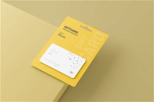 Free Gift Card Mockup With Card Holder