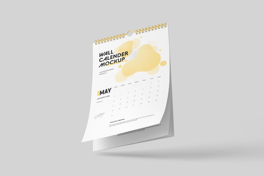 Free Wall Calendar Mockup