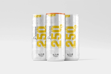 Free 250ml Soda Can Mockup