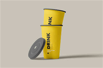 Free Drink Cup PSD Mockup