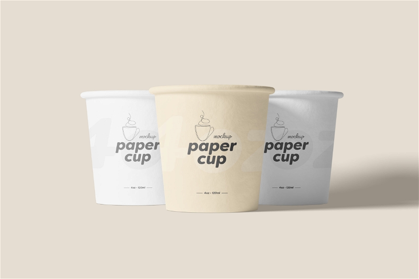 Free 4oz PSD Paper Cup Mockup