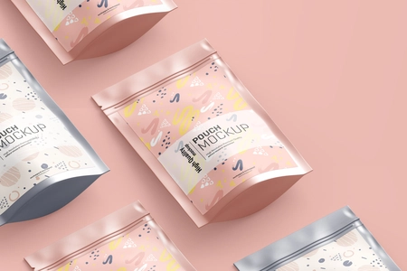 Free Stand Up Pouch Mockup