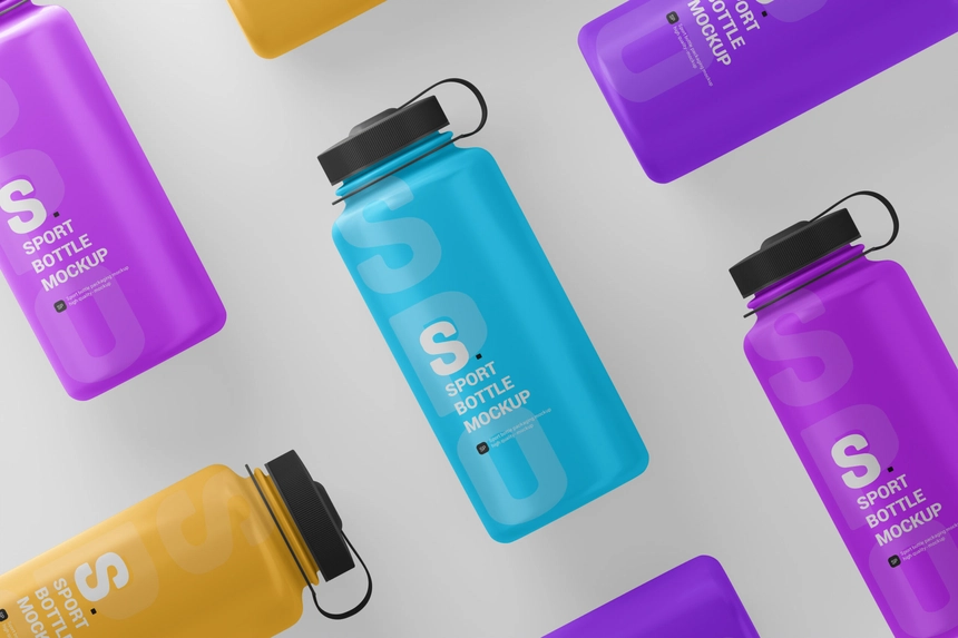 Free Sport Bottle Mockup