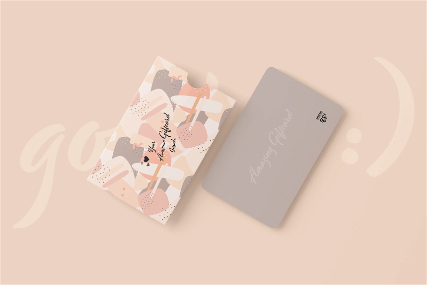 Free Gift Card Mockup With Holder