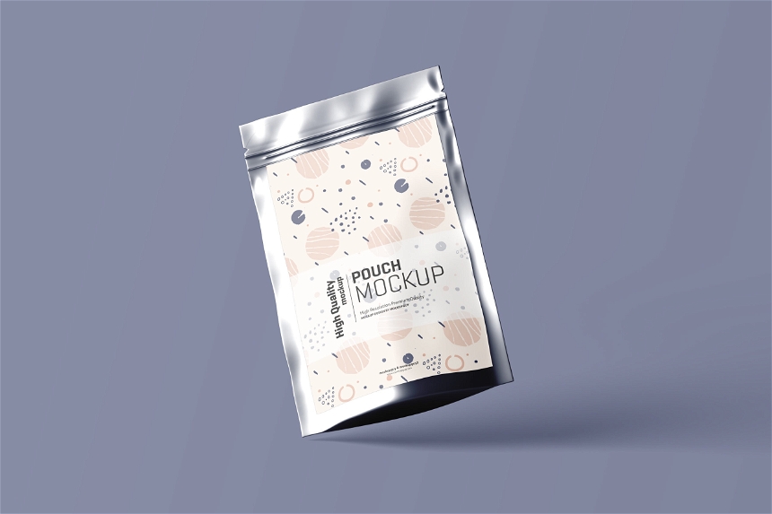 Free Stand Up Pouch Mockup