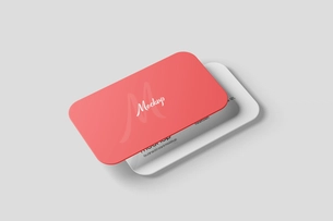 Free Clean Round Corner Business Card Mockup
