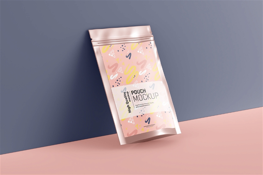 Free Stand Up Pouch Mockup