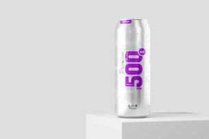 Free 500ml Soda/Beer Can Mockup