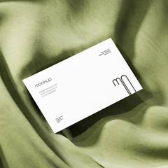 Free Business Card On Fabric Mockup
