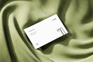 Free Business Card On Fabric Mockup