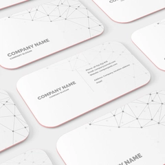 Free Rounded Corner Business Card Mockup