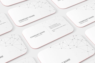 Free Rounded Corner Business Card Mockup