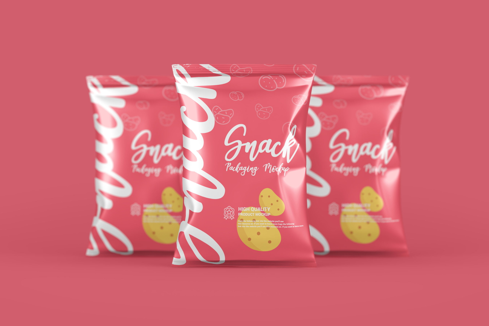 Chips Snacks Foil Pack PSD Packaging Mockup Mockupnest