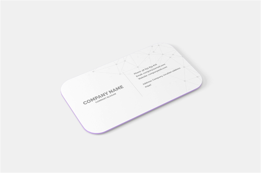 Free Rounded Corner Business Card Mockup