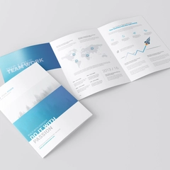 Free A4 3-Fold Brochure Mockup