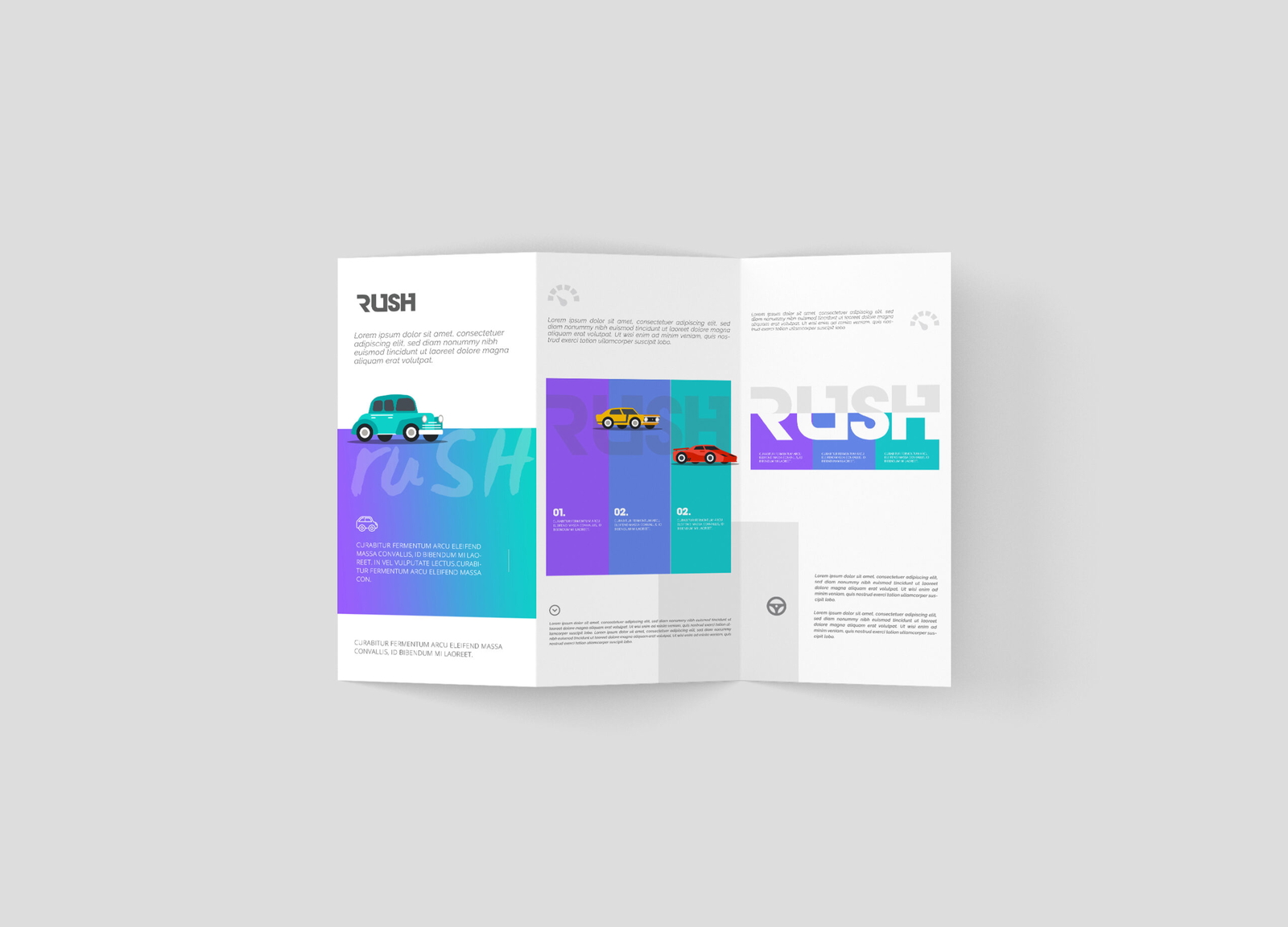 モックページ Free A4 Z-Fold Brochure Mockup | Mockupnest
