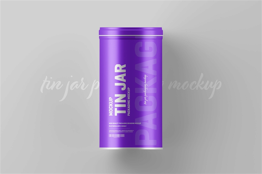 Free Tin Jar Packaging Mockup
