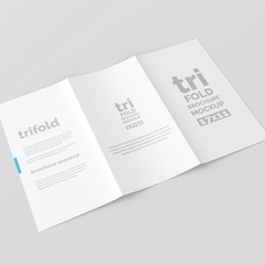 17×11 Trifold Brochure Mockup