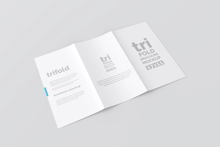 17×11 Trifold Brochure Mockup