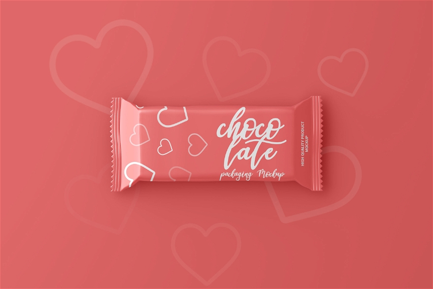 Free Chocolate Bar Mockup for packaging