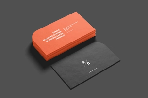 Single Rounded Corner Business Card Mockup