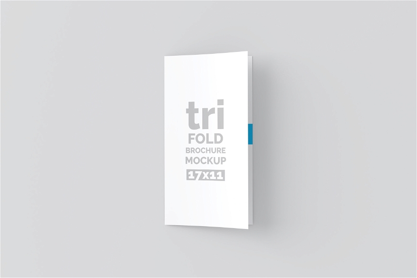 17×11 Trifold Brochure Mockup