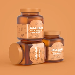 Free Jam Jar Packaging Mockup